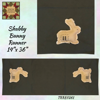 Rustic Shabby Bunny Pewter Runner or Bunny