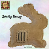 Rustic Shabby Bunny Pewter Runner or Bunny