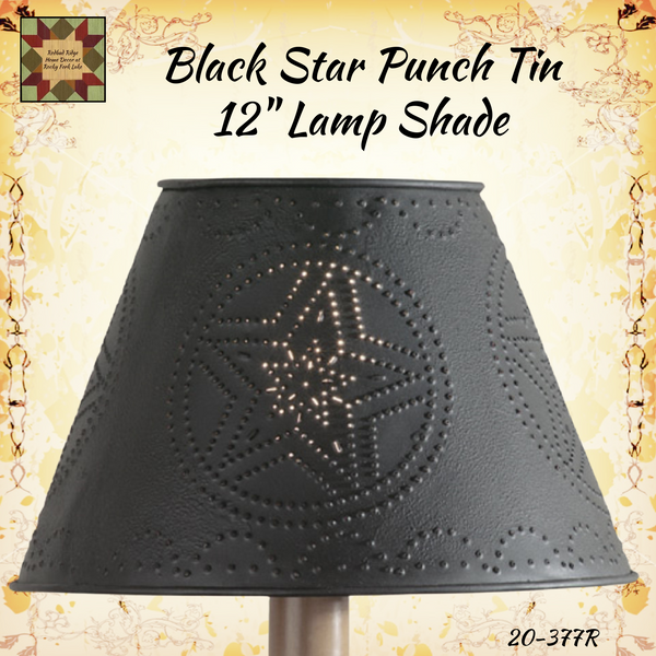 Star Punch Tin 12 Metal Lamp Shade – Redbud Ridge Home Decor