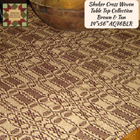 Shaker Cross Chocolate & Tan Runners 32"