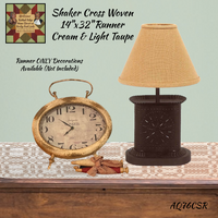 *Shaker Cross Cream/Sand Table Top Collection