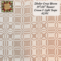 *Shaker Cross Cream/Sand Table Top Collection
