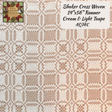 *Shaker Cross Cream/Sand Table Top Collection