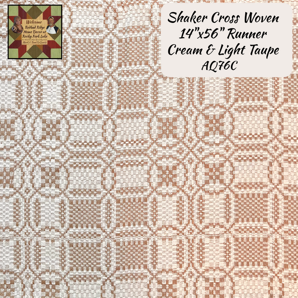 Shaker Cross Cream/Sand Table Top Collection