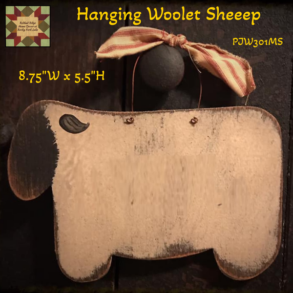 Sheep Hanging Woodlet 8.75"W