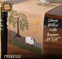 Sheep, Willow Tree & Stars  Table Runner 36"