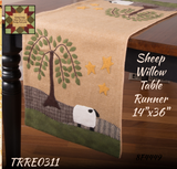 Sheep, Willow Tree & Stars  Table Runner 36"