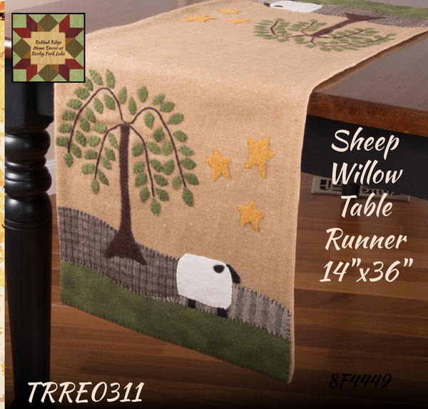 Sheep, Willow Tree & Stars  Table Runner 36"