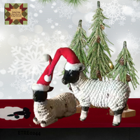 Sheep Rustic with Santa Hats 2 Styles