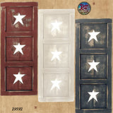 Distressed Americana All American Shutters 3/Set 24"H Star Cutouts