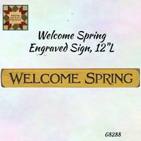 Spring Engraved & Distressed Wood Spring 12"L Signs Assorted