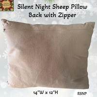Silent Night Pillow with Sheep