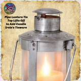 Aged Antique Tin Pipe Lantern