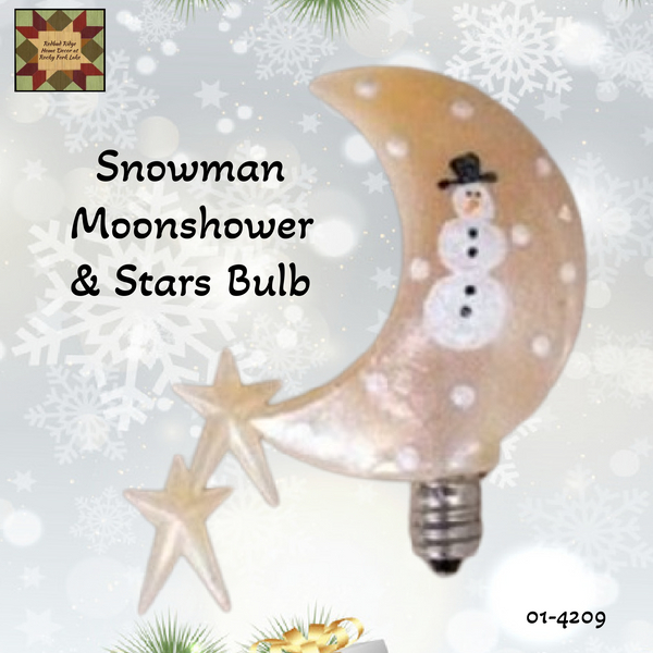 Snowman Moonshower & Stars Bulb
