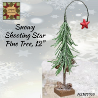 Snowy Shooting Star Pine Tree, 12"