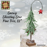 Snowy Shooting Star Pine Tree, 12"