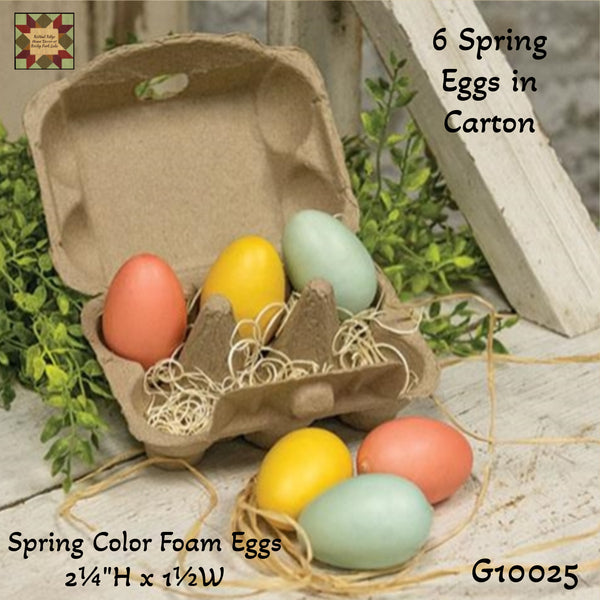 Eggs 6 Spring Color in Carton