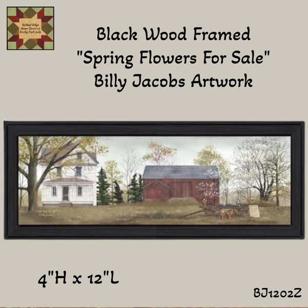 "Spring Flowers For sаle" Black Frame, Artist Billy Jacobs