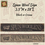 Spun Wool Wood Sign 18"L