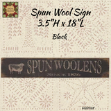 Spun Wool Wood Sign 18"L