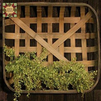 Square Natural Brown Tobacco Baskets 2 Sizes Available