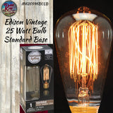 Edison Vintage 25W or 40W Light Bulb Standard Base