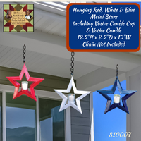 Whimsical Stars Candle Holder Assorted Colors 12.5"D~ 50% Savings