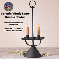 Colonial Study Double Candle Holder Lamp