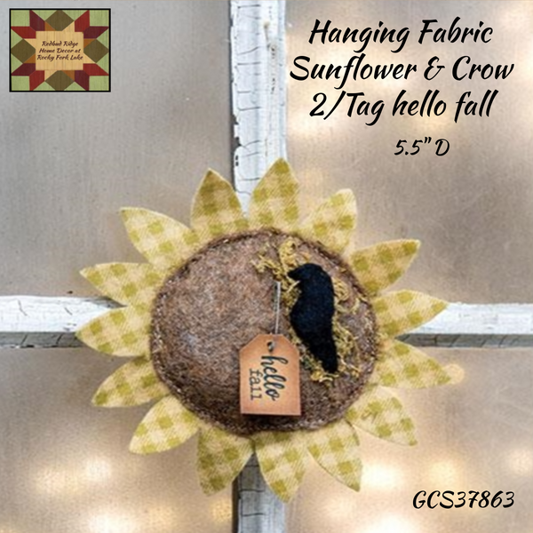 Sunflower & Crow Hello Fall Hanging Fabric