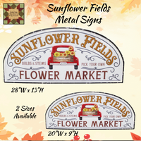 Sunflower Fields Metal Sign 2 Sizes