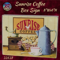 Sunrise Coffee Box Sign