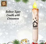 Believe Nativity Taper Timer Candle