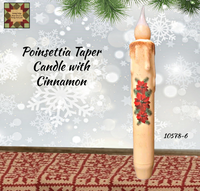 Poinsettia Taper Timer Candle