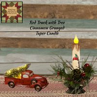 Taper Timer Christmas Red Truck with Tree Candle 2 Styles