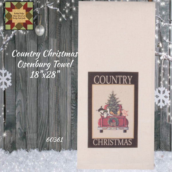 Christmas Towel Country Christmas Osenburg 18"x28"