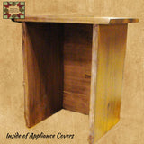 Wood Rustic Appliance Cover 16"Wx9.25"Hx9.25"D
