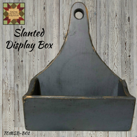 Slanted Wood Display Box Cranberry