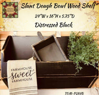 Slant Dough Bowl Distressed Wood Shelf Assorted Colors