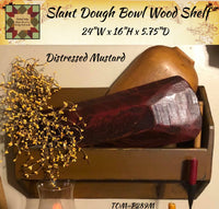 Slant Dough Bowl Distressed Wood Shelf Assorted Colors