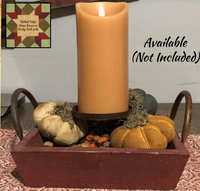 Tan Essence Glow Moving Flame Pillar Candle 8.75"H x 3.5"W