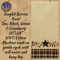 Tangled Star & Berries Table Mat/Placemat, Towel or Potholder