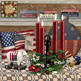 Cranberry/Red 3D Flame Taper Timer Candlesticks 7"H