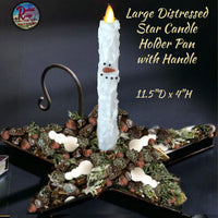 Christmas Snowman Taper Timer Candle 7"