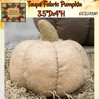 Fall Pumpkin Taupe Fabric 3.5"x4" 2 Set
