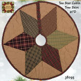 Tea Star Patchwork Quilted Tree Skirt