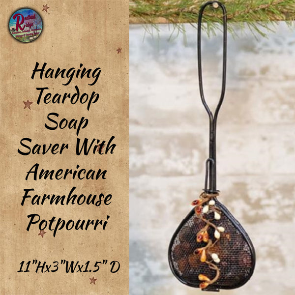 Potpourri Soap Saver Vintage Hanging Teardrop