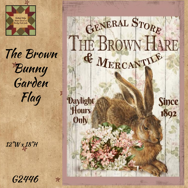 The Brown Bunny Vintage Garden Flag