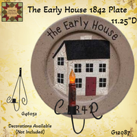 The Early House 1842 Plate (Saltbox House) Including Plate Stand