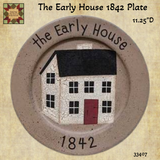 The Early House 1842 Plate (Saltbox House) Including Plate Stand