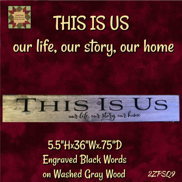 This is Us Wood Sign 36"W